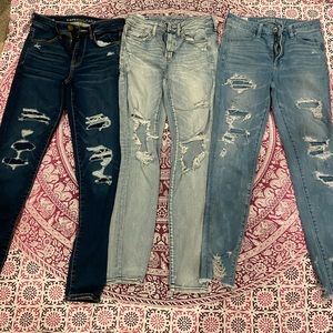 American eagle Jean bundle 3 pairs